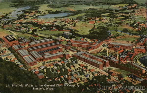 Aerial View of Pittsfield Works of the General Electric Company Massachusetts