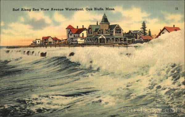 Surf Along Sea View Avenue Waterfront Oak Bluffs Massachusetts
