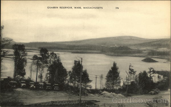 Bird's Eye View of Quabbin Reservoir Ware Massachusetts