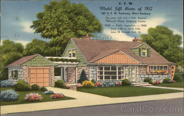 VFW Model Gift Home of 1952 West Roxbury Massachusetts