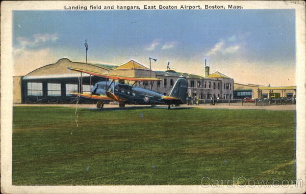 Landing Field and Hangers, East Boston Airport Massachusetts