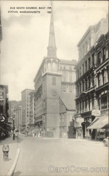 Old South Church, Built 1729 Boston Massachusetts