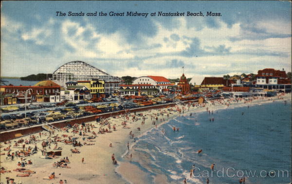 Bird's Eye View of The Sands and The Great Midway Nantasket Beach Massachusetts