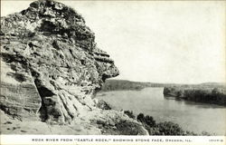 Rock River from Castle Rock Oregon, IL Postcard Postcard Postcard