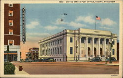 United States Post Office Racine, WI Postcard Postcard Postcard