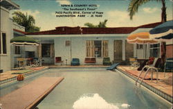Town & Country Hotel Huntington Park, CA Postcard Postcard Postcard