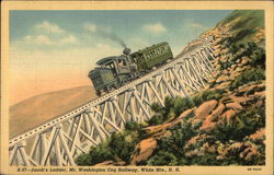 Jacob's Ladder, Mt. Washington Cog Railway White Mountains, NH Postcard Postcard Postcard