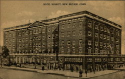 Street View of Hotel Burritt New Britain, CT Postcard Postcard Postcard