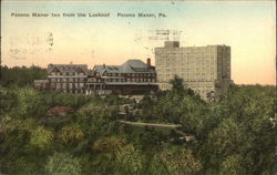 Pocono Manor Inn From the Lookout Postcard