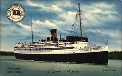 SS Queen of Nassau - Twin Screw, Turbine Driven, 19 Knot Speed Postcard