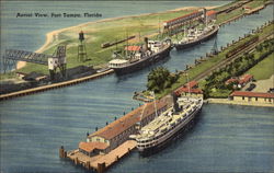 Aerial View of Port Tampa Florida Postcard Postcard Postcard