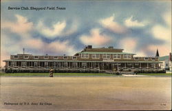 View of Service Club, Sheppard Field (AFB) Wichita Falls, TX Postcard Postcard Postcard
