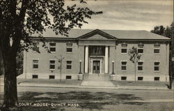 Street View of Court House Quincy, MA Postcard Postcard Postcard