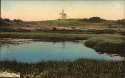 The Old Mill from Stage Harbor Road on Cape Cod Postcard