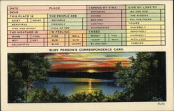 Busy Person's Correspondence Card Postcard