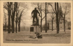 World War Memorial Templeton, MA Postcard Postcard Postcard