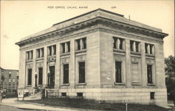 Street View of Post Office Calais, ME Postcard Postcard Postcard