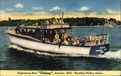 Sightseeing Boat "Viking" Boothbay Harbor, ME Postcard Postcard Postcard