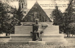 Noah Webster Memorial at Amherst College Massachusetts Postcard Postcard Postcard
