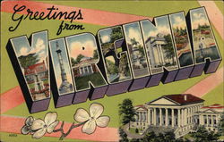 Greetings from Virginia Postcard Postcard Postcard