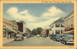 Main Street on Cape Cod Wareham, MA Postcard Postcard Postcard