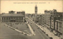 Copley Square Showing Public Library Postcard