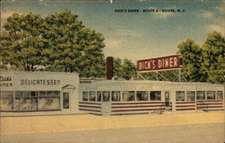 Dick's Diner - Route 6 - Dover, N.J. Postcard