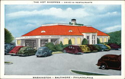 The Hot Shoppes Drive-In Restaurants Washington, DC Washington DC Postcard Postcard Postcard