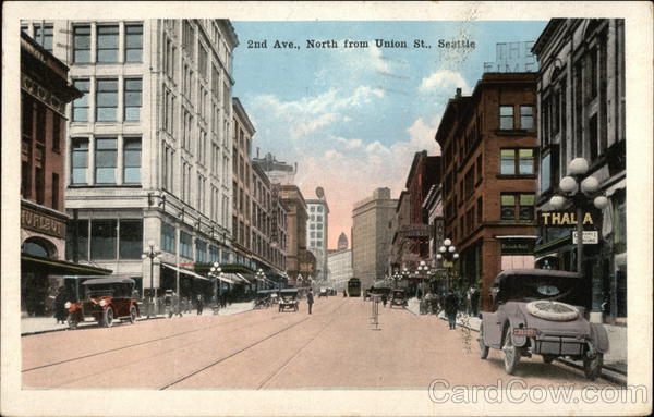 2nd Avenue North from Union Street Seattle Washington