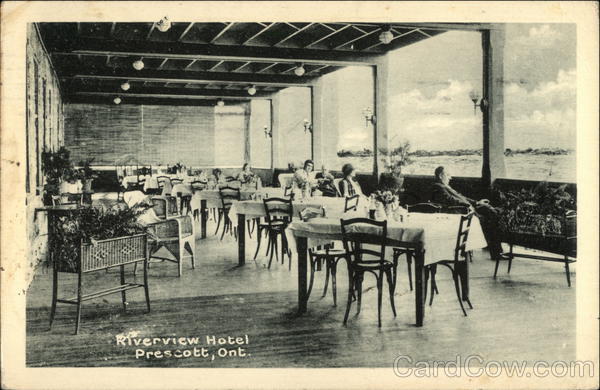 Outdoor Dining at Riverview Hotel Prescott ON Canada