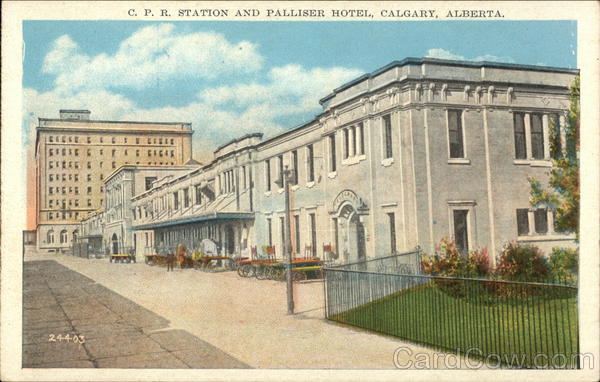 CPR Station and Palliser Hotel Calgary AB Canada Alberta