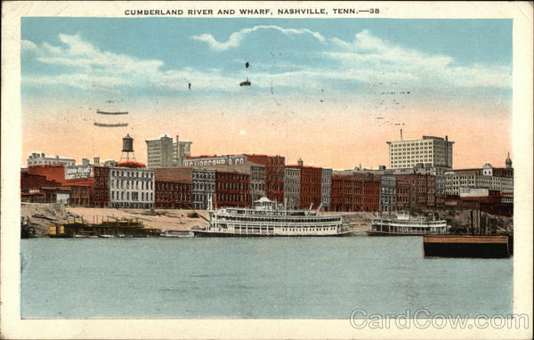 Cumberland River and Wharf Nashville Tennessee
