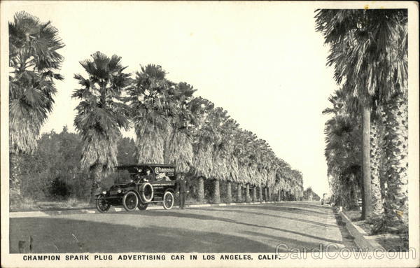 Champion Spark Plug Advertising Car Los Angeles California