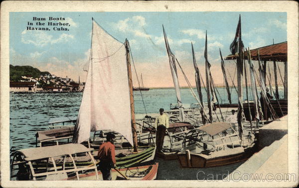 Bum Boats in the Harbor Havana Cuba