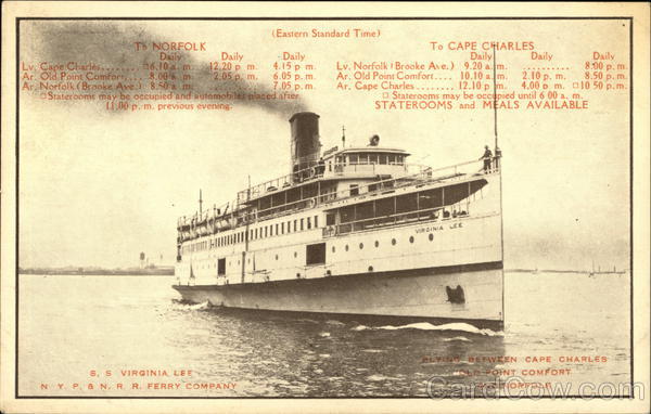 SS Virginia Lee, NYP & NRR Ferry Company Ferries