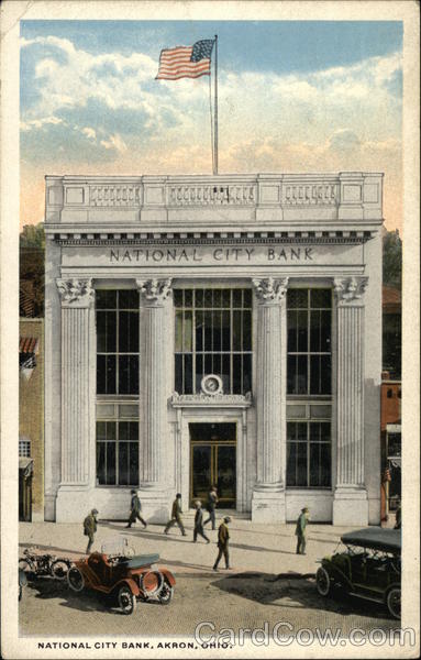 Street View of National City Bank Akron Ohio