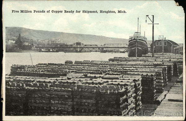 Five Million Pounds of Copper Ready for Shipment Houghton Michigan