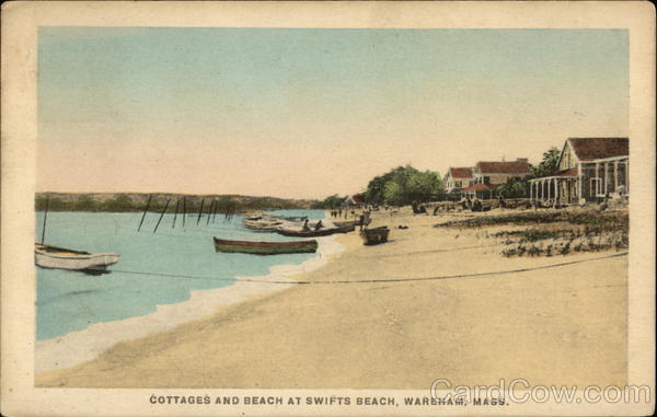 Cottages and Beach at Swifts Beach Wareham Massachusetts