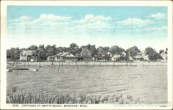 Cottages at Swifts Beach Wareham, MA Postcard