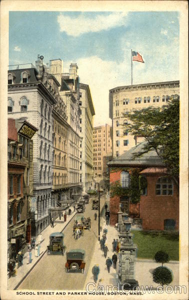 School Street and Parker House Boston Massachusetts