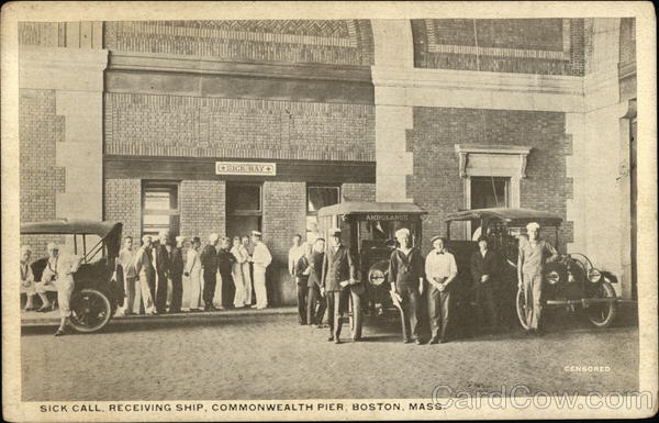 Sick Call, Receiving Ship, Commonwealth Pier Boston Massachusetts