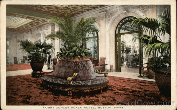 Lobby at the Copley Plaza Hotel Boston Massachusetts