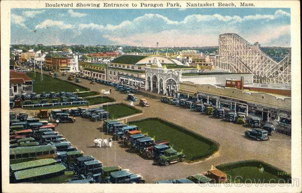 Boulevard showing Entrance to Paragon Park Nantasket Beach Massachusetts