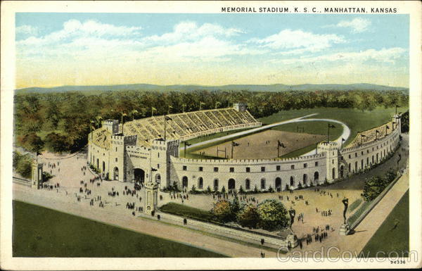 Aerial View of Memorial Stadium KSC Manhattan Kansas