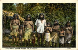Family Group, Darien Indians Panama Postcard Postcard Postcard