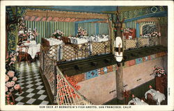 Sun Deck at Bernstein's Fish Grotto Postcard