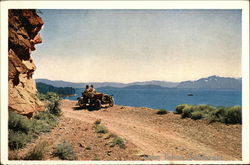 View from Road in Automobile - Oriental S.S. Co. Postcard