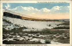 The Olympian, Crossing the Continental Divide Rocky Mountains, MT Postcard Postcard Postcard