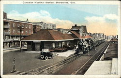 Canadian National Station Sherbrooke, QC Canada Quebec Postcard Postcard Postcard
