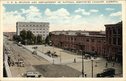 CPR Station and Department of Natural Resources Calgary, AB Canada Alberta Postcard Postcard Postcard